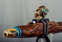 Black Palm Native American Flute, Minor, Mid G-4, #K10K